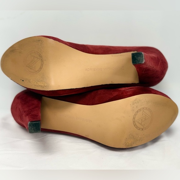 Adrienne Vittadini Faux Suede Shoes Heels  Size 7M    Dark Mauve/ Red - Picture 6 of 9